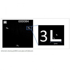 Cover glasses with fiducials 20 pc. (YB)